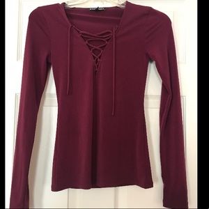 Express lace front top
